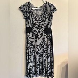 Cato Black and Gray Floral Maxi Dress